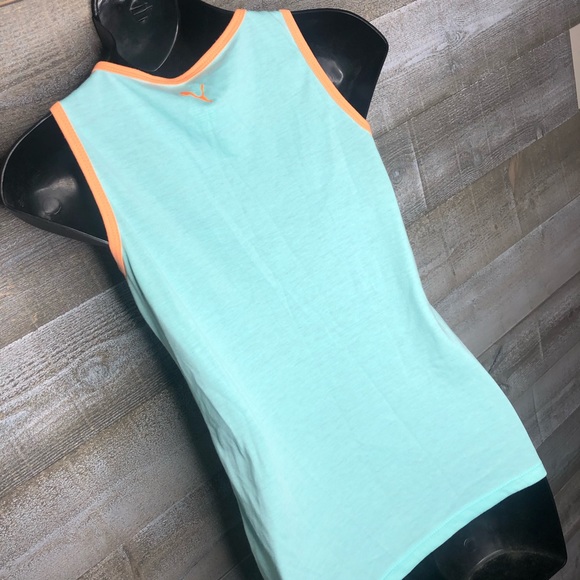 Puma baby blue orange workout active tank top - Picture 3 of 3